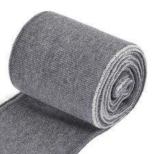 Elastic Cuffs Ribbed Trims 31.5" x 2.8'' Cotton Fabric Knit Rib Dark Grey 1 Pair
