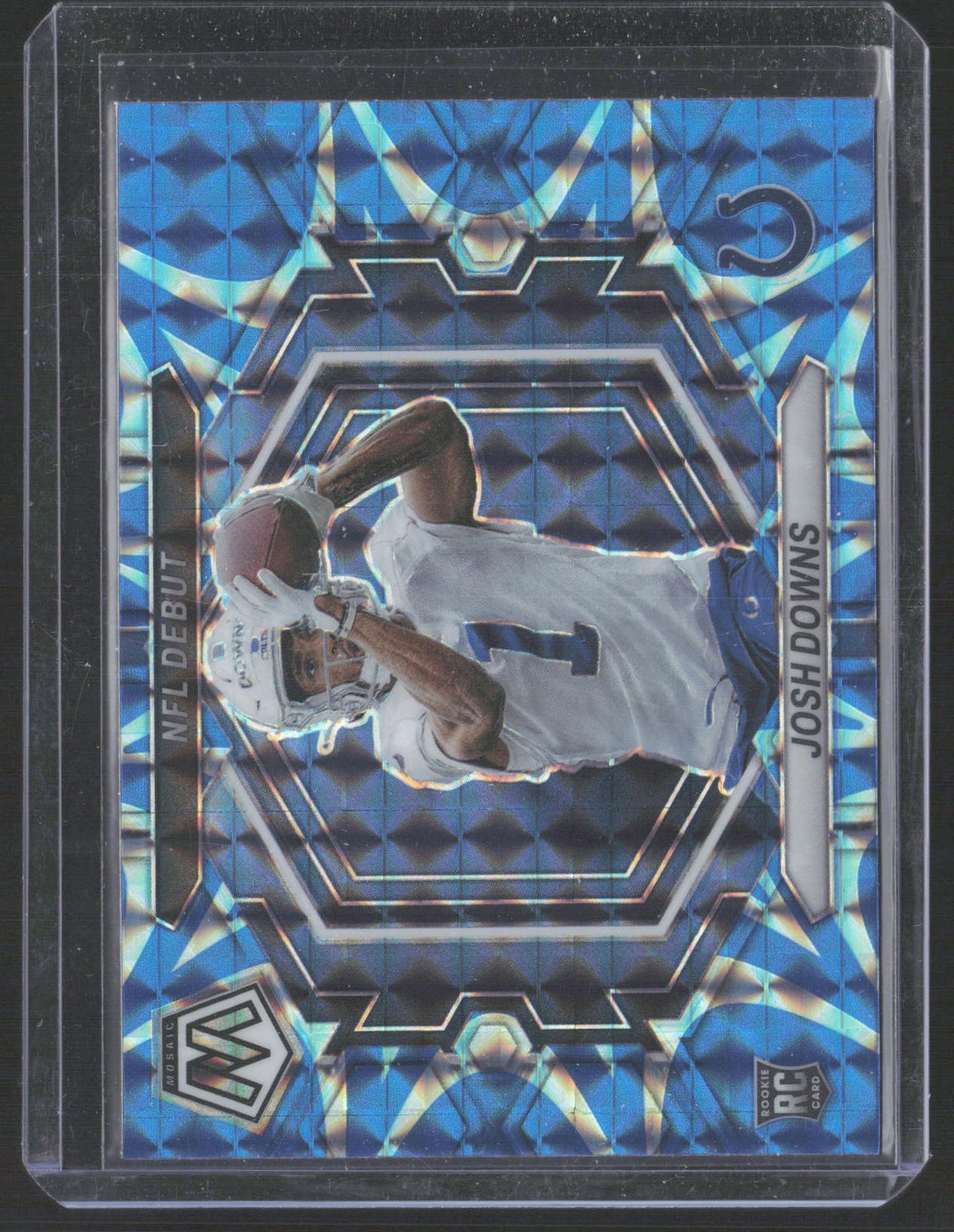Josh Downs 2023 Panini Mosaic Reactive Blue Mosaic #ND-15