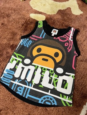2006 A Bathing Ape Bape Kids Safari Baby Milo Long Sleeve Button Up 120 4T/5T