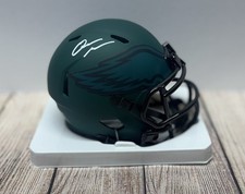 PHILADELPHIA EAGLES QUINYON MITCHELL SIGNED RAVE MINI HELMET JSA COA