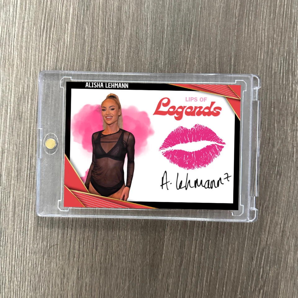 Alisha Lehmann Trading Card Fanart Kisscard Autograph Signature Auto Collectible