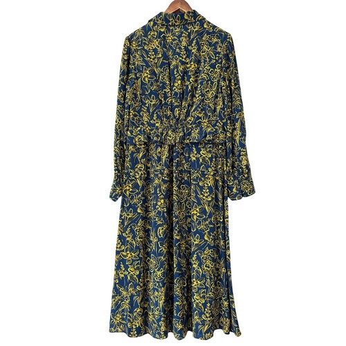 Jason Wu Womens Sz 12 Floral Shift Dress Long Sleeve Botton Preppy Designer $745 - Picture 5 of 11