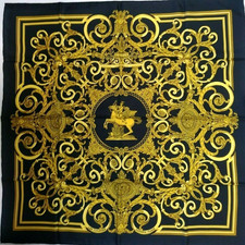 HERMES Scarf Carre 90 " LES TUILERIES " 100 Silk 90cm  89cm Made in France