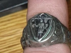 VINTAGE MILITARY WW 1 MASSACHUSETTS 101 INFANTRY YANKEE DIVISION STERLING RING