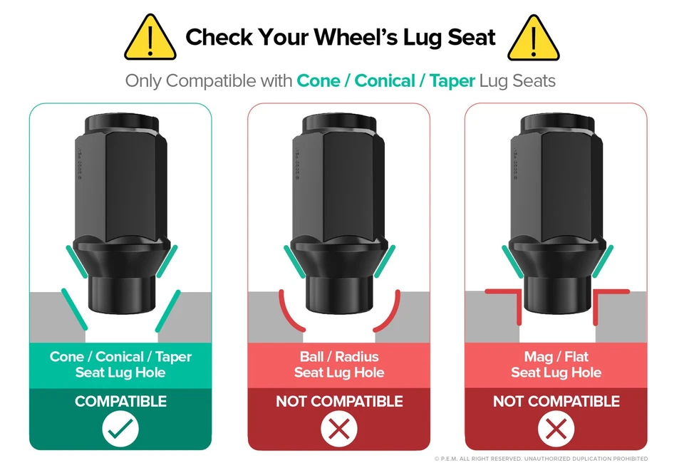 Asiento cónico cono ET (rosca extendida) abultamiento cerrado negro 24 un. 12x1,5 tuercas Foto 4 de 4
