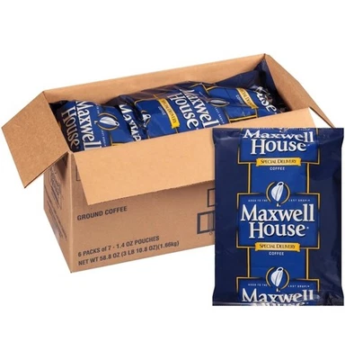 42 Maxwell House Coffee Regular Ground 1 1/5oz Special Delivery Filter Packs