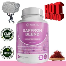 Rosabella Saffron Blend Supplement-Supports Mood, Focus & Clarity–60 Capsules