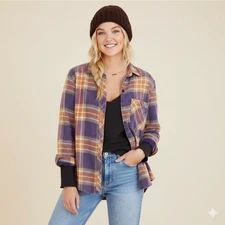 BDG Urban Outfitters Plaid Flannel Shirt XS Soft Brushed Cotton 90s Grunge Cozy