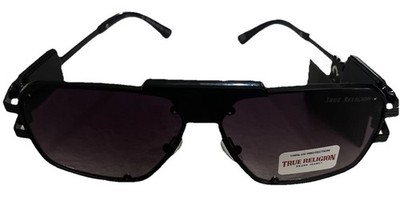 TRUE RELIGION Mens Black Metal Sunglasses Purple Lenses TRM1826-L4B-GS2