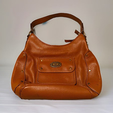 Michael Kors Brown Pebbled Shoulder Bag Gold ...