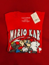 Nintendo Super Mario Bros Long Sleeve Shirt Boys XL Mario Kart Red - NEW