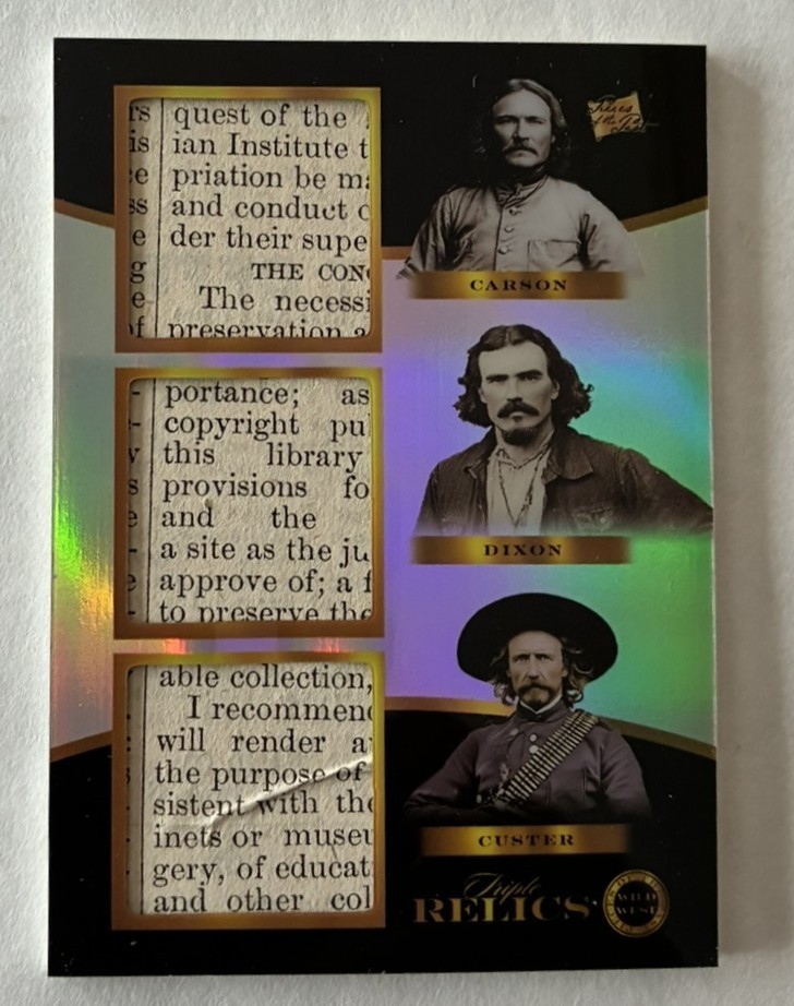 Custer/Holiday+ Triple Word Relic 2025 PIECES OF THE PAST Wild West Edition