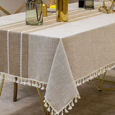 Tablecloths, Waterproof Table Cloth, Linens Wrinkle Free Anti-Fading, Rustic Tab