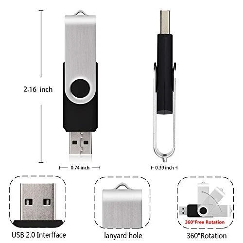Lot Cle USB 8Go Pas Cher Clé USB 2.0 en Lot de 10 Stockage Externe Mémoire Po... - Photo 3/4