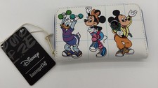 Cartera Loungefly Disney Mousercise Cremallera Alrededor Mickey & Minnie Mouse Pato Donald