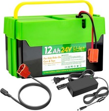 24V 12Ah Li-ion Battery for Kids Ride On Cars Replacement Charger