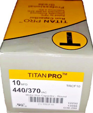 QTY:1 TitanPro TRCF10 HVAC Round Motor Run Capacitor 10 MFD/UF 440/370 Volts
