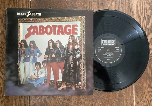 Black Sabbath Sabotage Vinyl LP Record 1975 NEMS 9119001 1st Pressing Textured