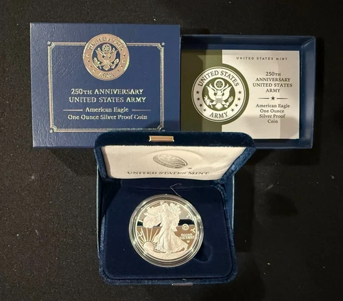 250th Anniversary US Army American Eagle One Ounce Silver Proof Coin