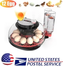 12 Incubators for Hatching Eggs, Egg Incubator with Automatic Egg Turning USA