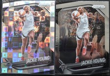 2025 Panini Prizm WNBA #23 Jackie Young Silver Pandora & Base Card - LV Aces