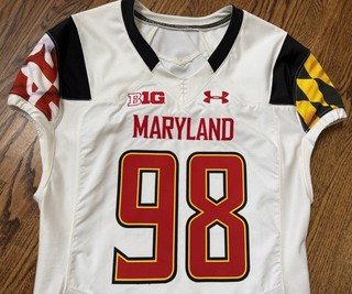 Maryland Terrapins Game Used Issued Under Armour Football Jersey Sz 46