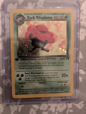 Pokemon Dark Vileplume 13/82 1st Edition Holo Rare Card
