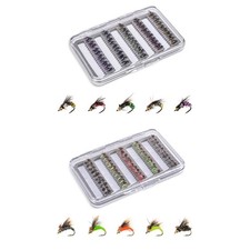 50Pcs Flies Fish Lures Baits Fishing Sharpened Hook Trout Bass Steel Head Flies
