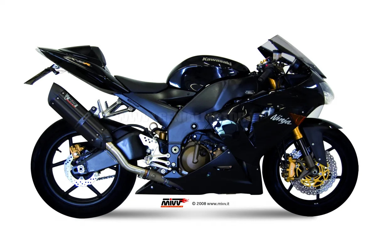 Mivv Exhaust Muffler Suono Black Stainless Steel Kawasaki Zx-10 R 2004 > 2005