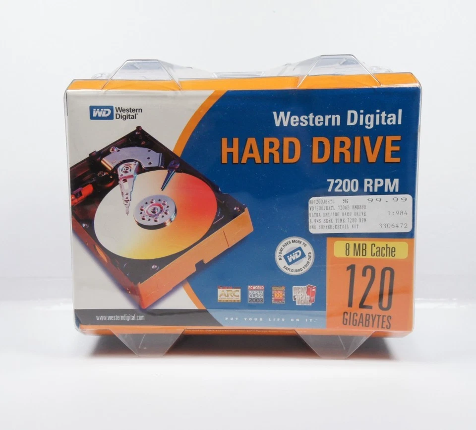 Western Digital Hard Drive 120 GB 7200RPM 8MB Cache WD1200JBRTL NEW Sealed - Image 1 of 4