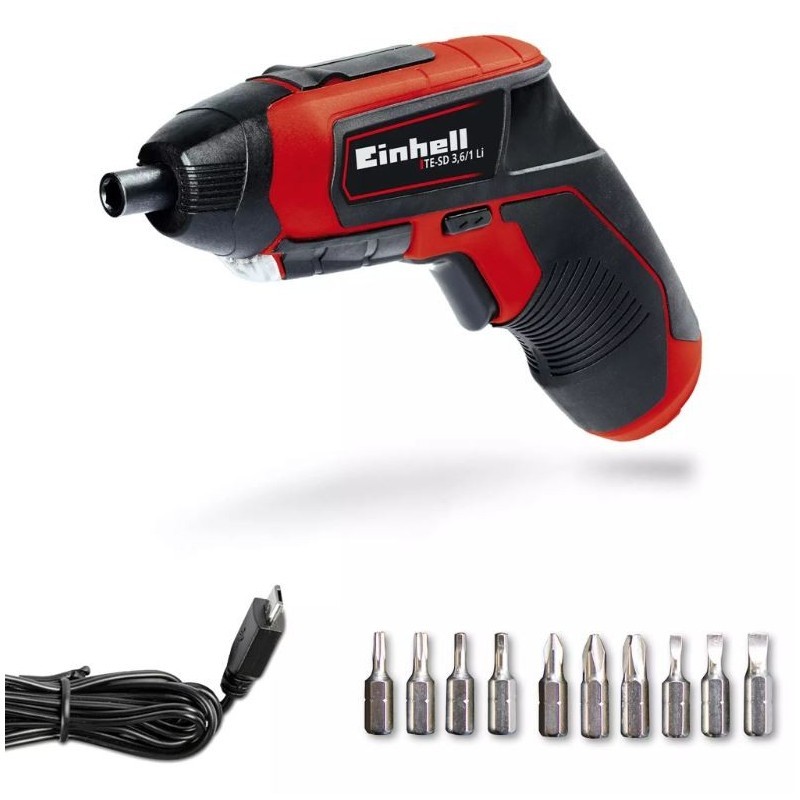 Cacciavite a batteria mini Trapano avvitatore elettrico con inserti Einhell 3,6V