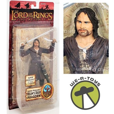 Lord of the Rings Two Towers Helm's Deep Aragorn Figure 2004 Toy Biz #81446