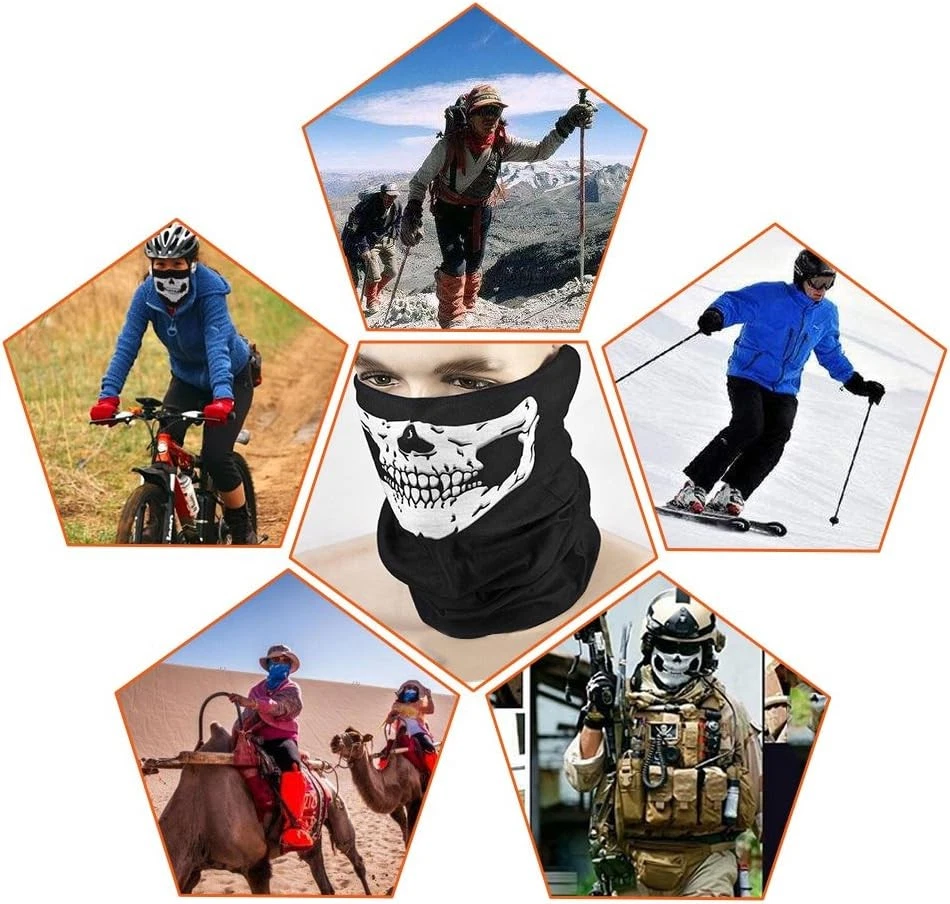 1 PCS Skull Mask Breathable Skull Face Masks For Motorcycle Hiking Ski Halloween - Image 3 of 4