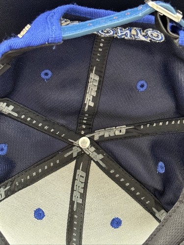 Sombrero ajustable Pro Standard Toronto Blue Jays ala de cuero azul real y botón - Imagen 15 de 18