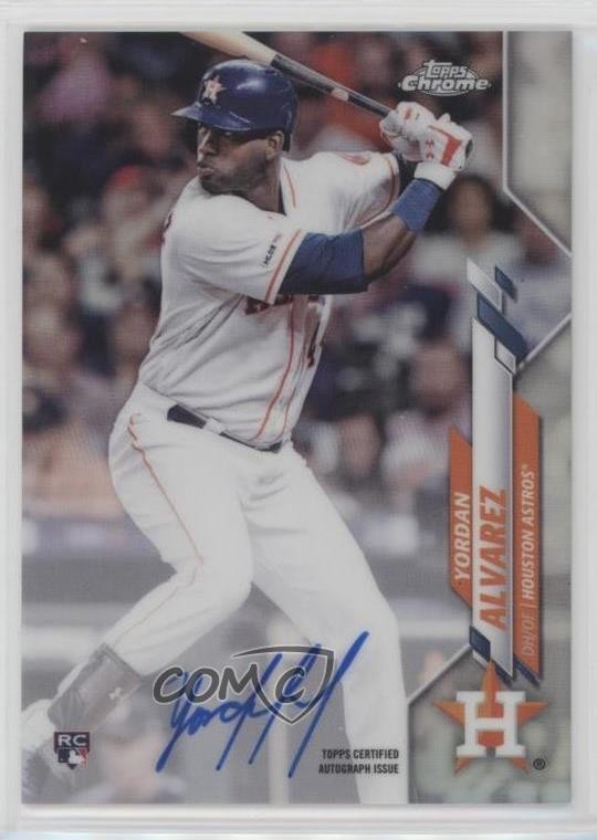 2020 Topps Chrome Rookie Auto Refractor 165/499 Yordan Alvarez #RA-YA Auto v9t