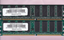 512MB 2x256MB PC-2700 ADVANCE 32X64dBOc8nADV333 DDR-333 RAM MEMORY KIT PC2700