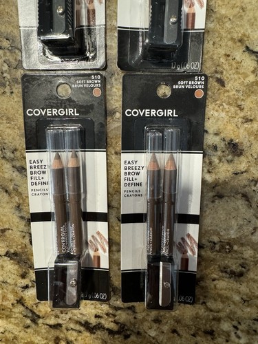 Lot 4 COVERGIRL - Easy Breezy Brow Fill & Define 510 Soft Brown, 8 Total Pencils - Picture 2 of 3