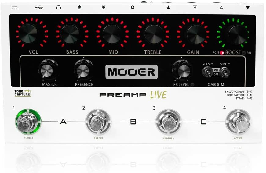 Used Mooer Preamp Live Digital Preamp Modeler Guitar Effects  