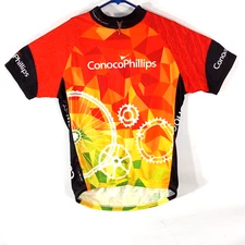 Cycling Jersey Conoco Phillips Sunburst Primal Men Lg Bike Gears Spokes Print