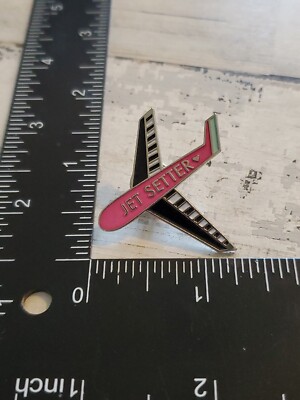  Jet-Setter Airplane Jet Advertising Lapel Pin Aviation Uf