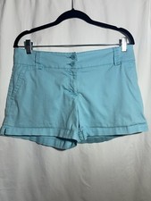 New York Company Aqua Shorts Mid-Rise Women Size 8 3in Inseam EUC O1