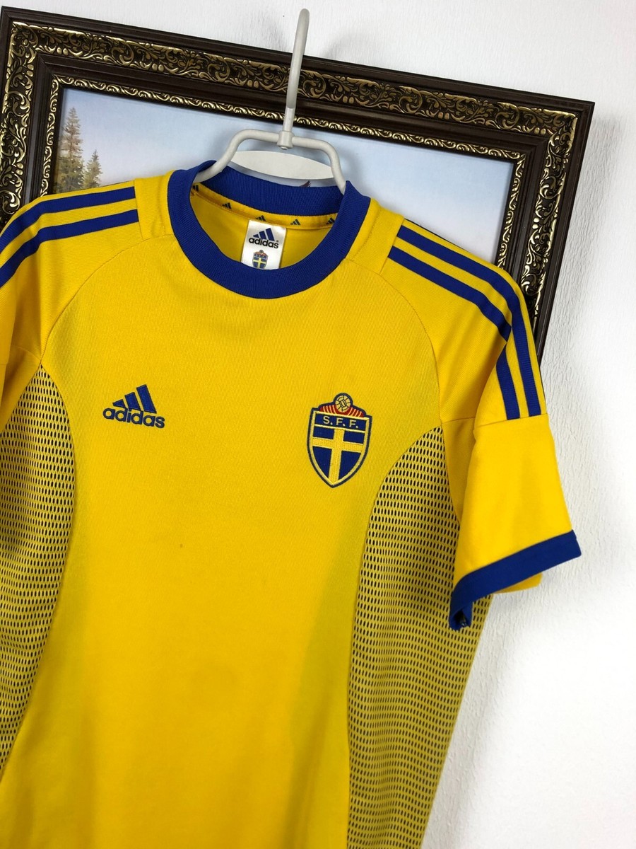 Sweden Home football shirt 2000 Soccer Adidas Jersey Rare Mens