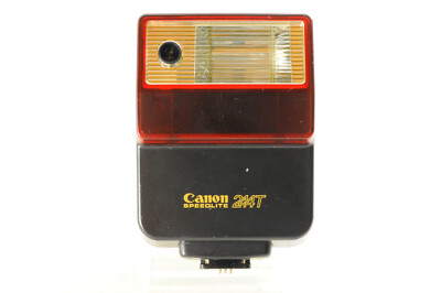 Canon Speedlite 244T Flash f/ 35mm SLR T50 T70 AE-1 A-1 w/ Pouch ~Works