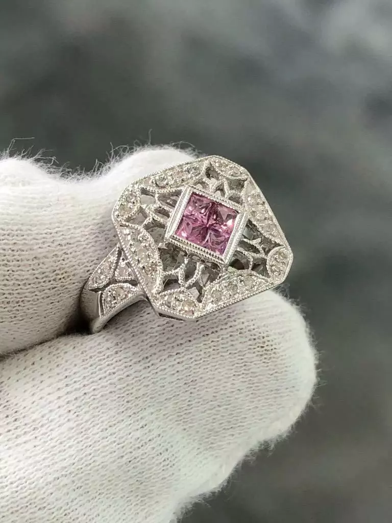 Genuine pink diamond sale
