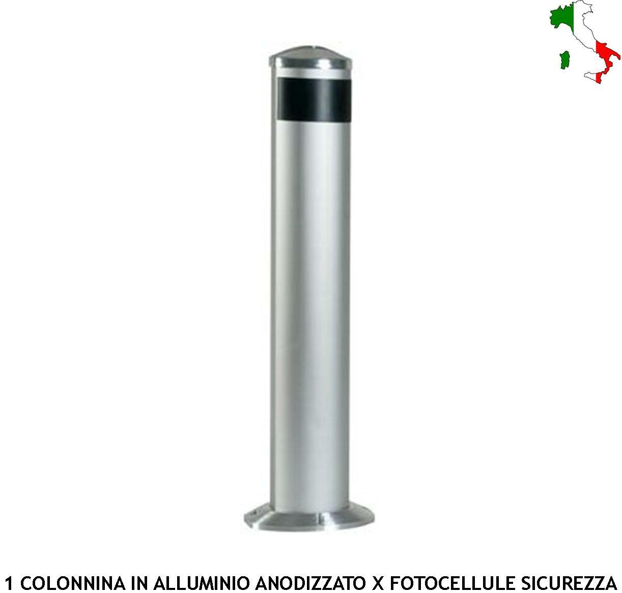 COLONNINA PER CANCELLO CORPO IN ALLUMINIO ESTRUSO  ANODIZZATO CON PARAPIOGGIA   