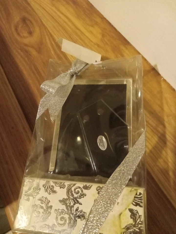 Oso de peluche vintage Delta plateado marco bebé tema 2" por 2" Foto 3 de 3