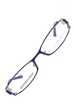 vintage glasses CECI 5113 blue thin rectangle frame Y2K  women