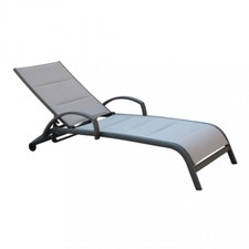 Lettino da Giardino Impilabili Alluminio cm 196,5x71x92,5 h Taupe VivaGarden