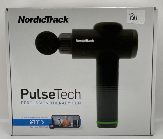 NordicTrack PulseTech Percussion Therapy Gun with 6 Massage Heads