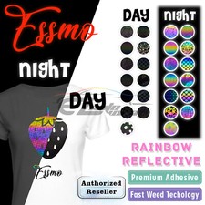 ESSMO  20" Rainbow Reflective Heat Transfer Vinyl HTV T-Shirt Iron On Heat Press
